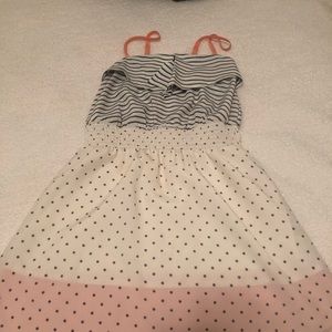 Dress white and orange